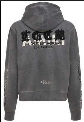 Amiri TGCW Flames Hoodie Grey