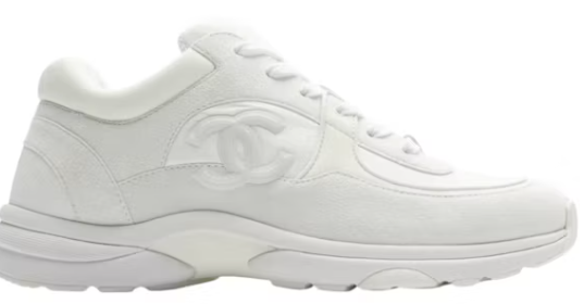 Chanel Triple White Chanel CC Logo Low Top Triple White