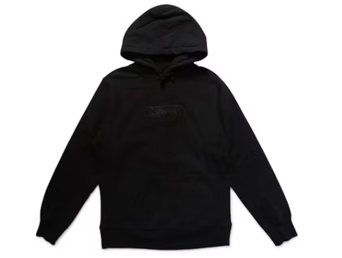 Supreme Tonal Box Logo Pullover Hoodie Black