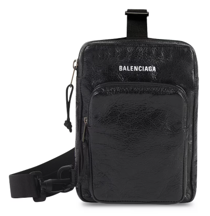 Balenciaga Crossbody Messenger Bag in Black