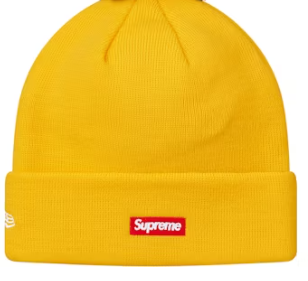 Supreme New Era Snake Script Beanie Yellow