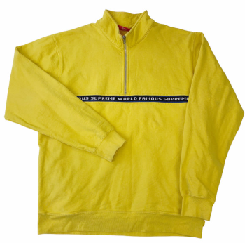 Supreme World Famous Half Zip Sweater Yellow