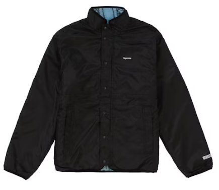 Supreme Reversible Bandana Fleece Jacket Light Blue
