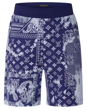 Louis Vuitton Monogram Bandana Shorts Indigo White