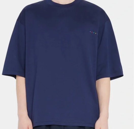Marni Painted Floral Vase T-Shirt Navy
