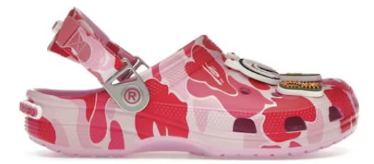 Crocs Classic Clog A Bathing Ape ABC Camo Pink