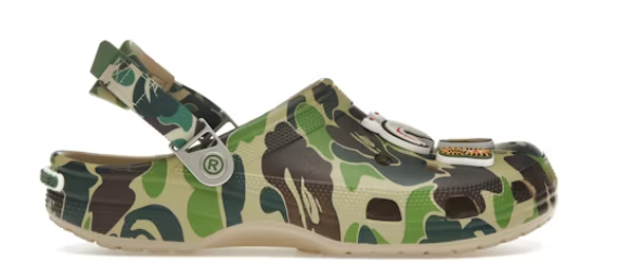 Crocs Classic Clog A Bathing Ape ABC Camo Green