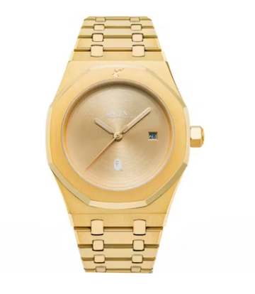 BAPE Type 9 BAPEX Watch Gold