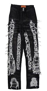 Who Decides War Paneled Distressed Denim Jeans Black