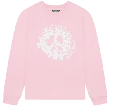 Denim Tears Peace Wreath Long Sleeve Tee Pink