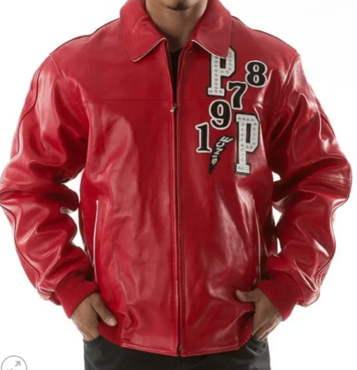 Pelle Red Come Out Fighting Leather Jacket Red