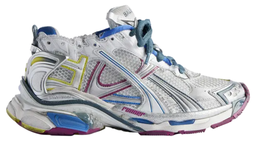 Balenciaga Runner Sneaker Worn-Out White Purple Blue
