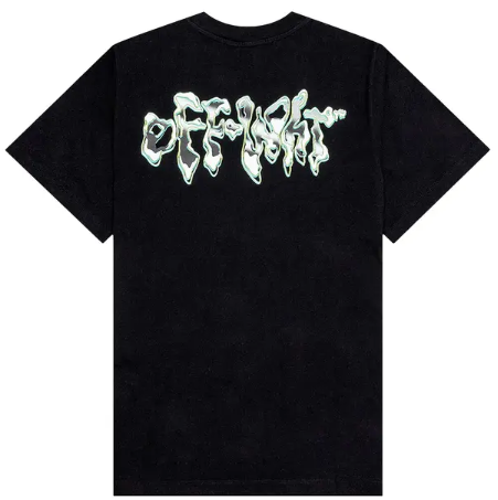 Off-White 90's Liquid Slim Short-Sleeve Tee Black White