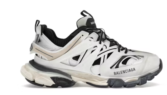 Balenciaga Track Worn Out In White Black