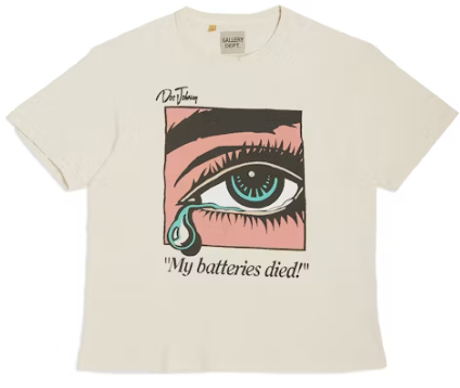 Gallery Dept. Dead Batteries Tee Antique White