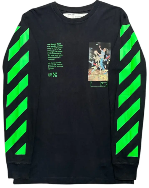 OFF-White Pascal Painting Long Sleeve Tee Shirt Black