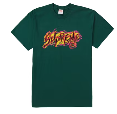 Supreme Scratch Tee Dark Green