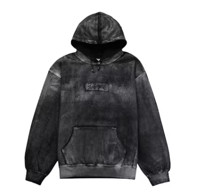 Supreme MM6 Maison Margiela Foil Box Logo Hooded Sweatshirt Black
