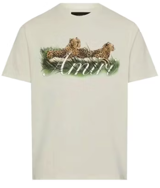 AMIRI Cheetah Logo Tee Alabaster