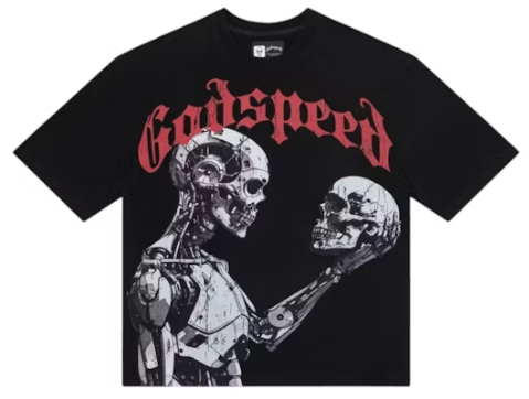 Godspeed Mankind vs AI III T-shirt Black Red