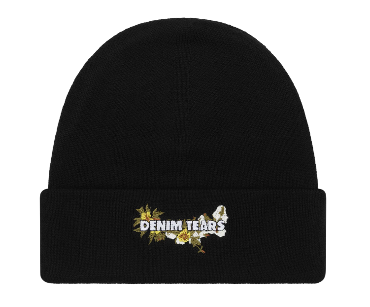Denim Tears Floral Beanie Black