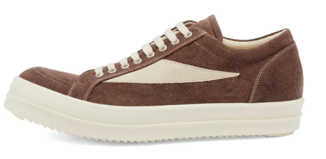Rick Owens DRKSHDW Moleskin Vintage Sneakers Terra Milk