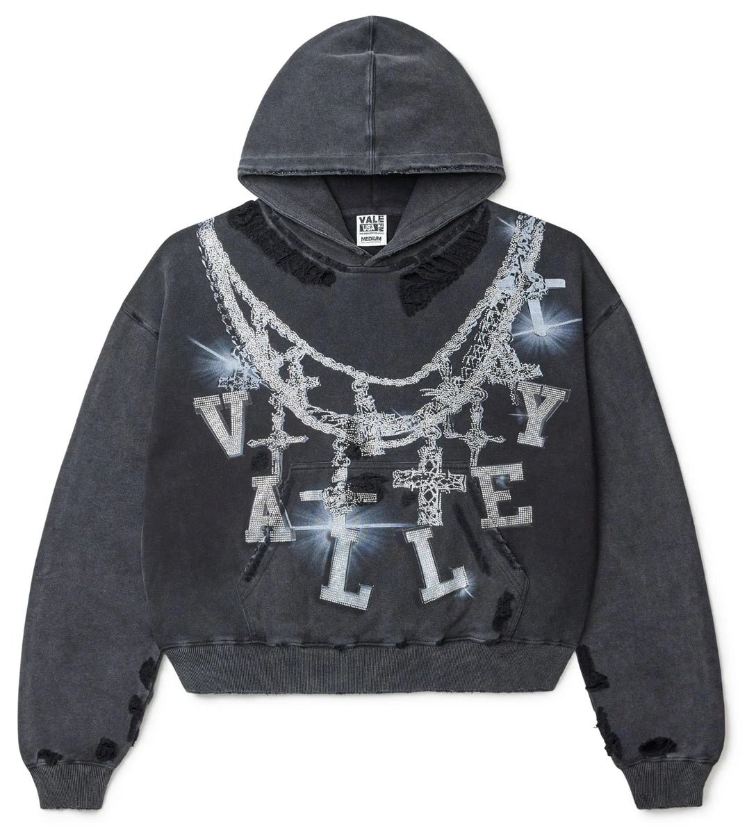 Vale Forever Big Chain Hoodie Black