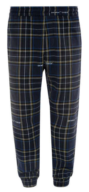 Off-White c/o Virgil Abloh Men's Blue Checked Pants