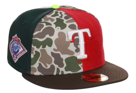 New Era Texas Rangers Chase B x MLB Maximal 59Fifty Fitted Cap Multi/Plaid/Pink