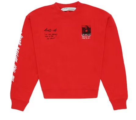 OFF-WHITE Monalisa Graphic Print Sweatshirt Red/Black/White