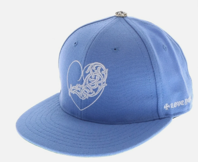 Chrome hearts Blue heart love you fitted hat