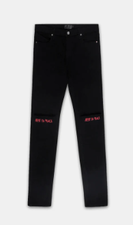 RTA Bryant Rest In Peace Jeans Black