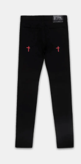 RTA Bryant Rest In Peace Jeans Black