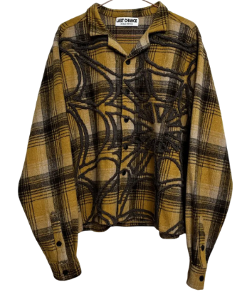 Vale Yellow Web Flannel