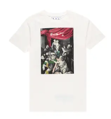 Off-White Caravaggio Paint Slim Tee White Black