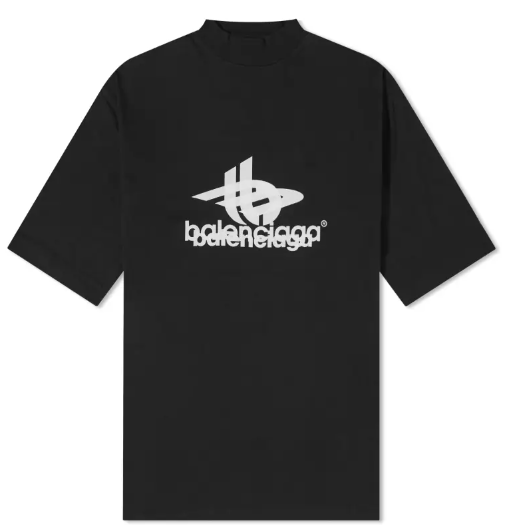 Balenciaga Logo T-Shirt Black White