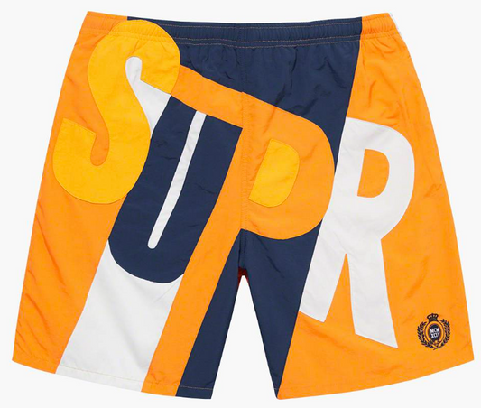 Supreme Big Letter Water Short Dark Orange