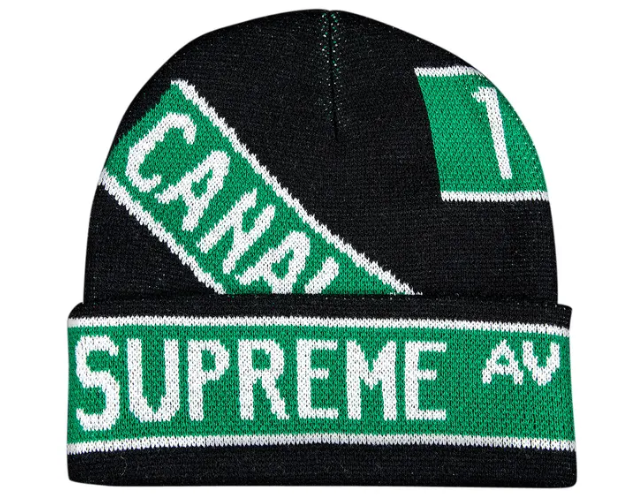Supreme Street Signs Beanie Black