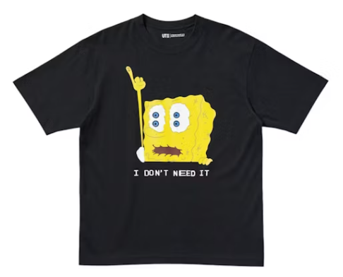 Uniqlo x CPFM Spongebob Squarepants UT Graphic T-Shirt Black