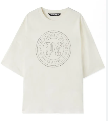 Palm Angels Milano Studded T-shirt Off White