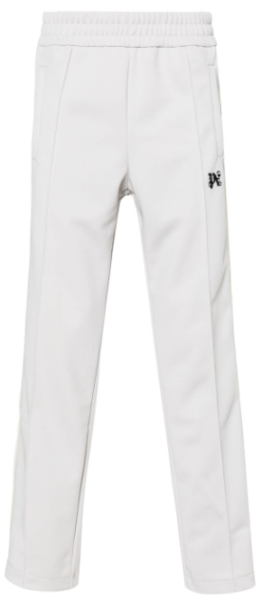 Palm Angels Monogram Embroidered Track Pants Cream