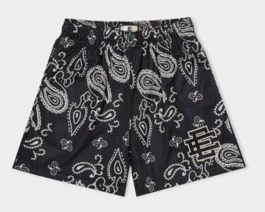 Eric Emanuel EE Basic Short Black Paisley Bandana