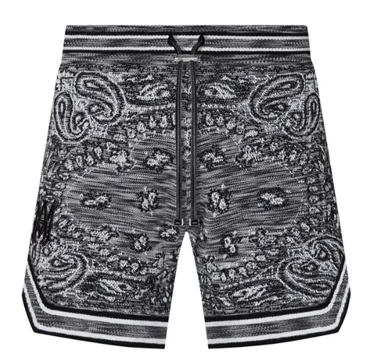 Amiri Space Dye Bandana Shorts Black