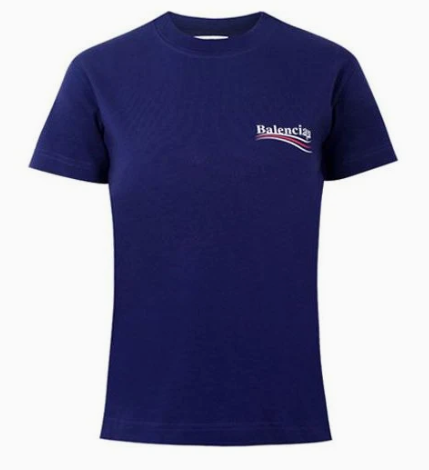 Balenciaga Political Campaign Logo T-Shirt Blue