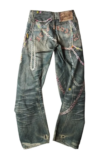 Acne Studios Trompe L'oeil 2006M Kawaii Keychain Jeans