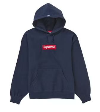 Supreme Box Logo Hooded Sweatshirt Sweatshirt (FW24) Navy