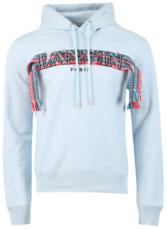 Lanvin Embroidered Curb Hoodie Sky Blue