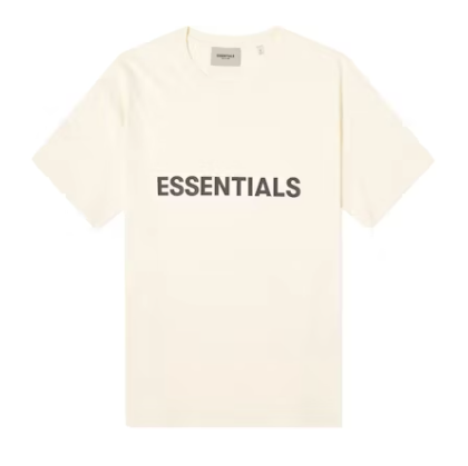 Fear of God Essentials Boxy T-Shirt Applique Logo Butter Cream (SS20)