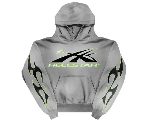 Hellstar Sport Hoodie Grey Green