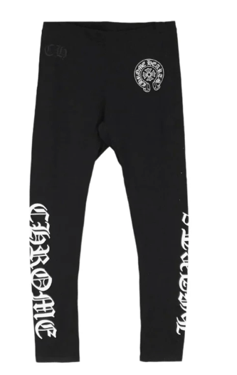 Chrome Hearts Horseshoe Logo Spellout Leggings